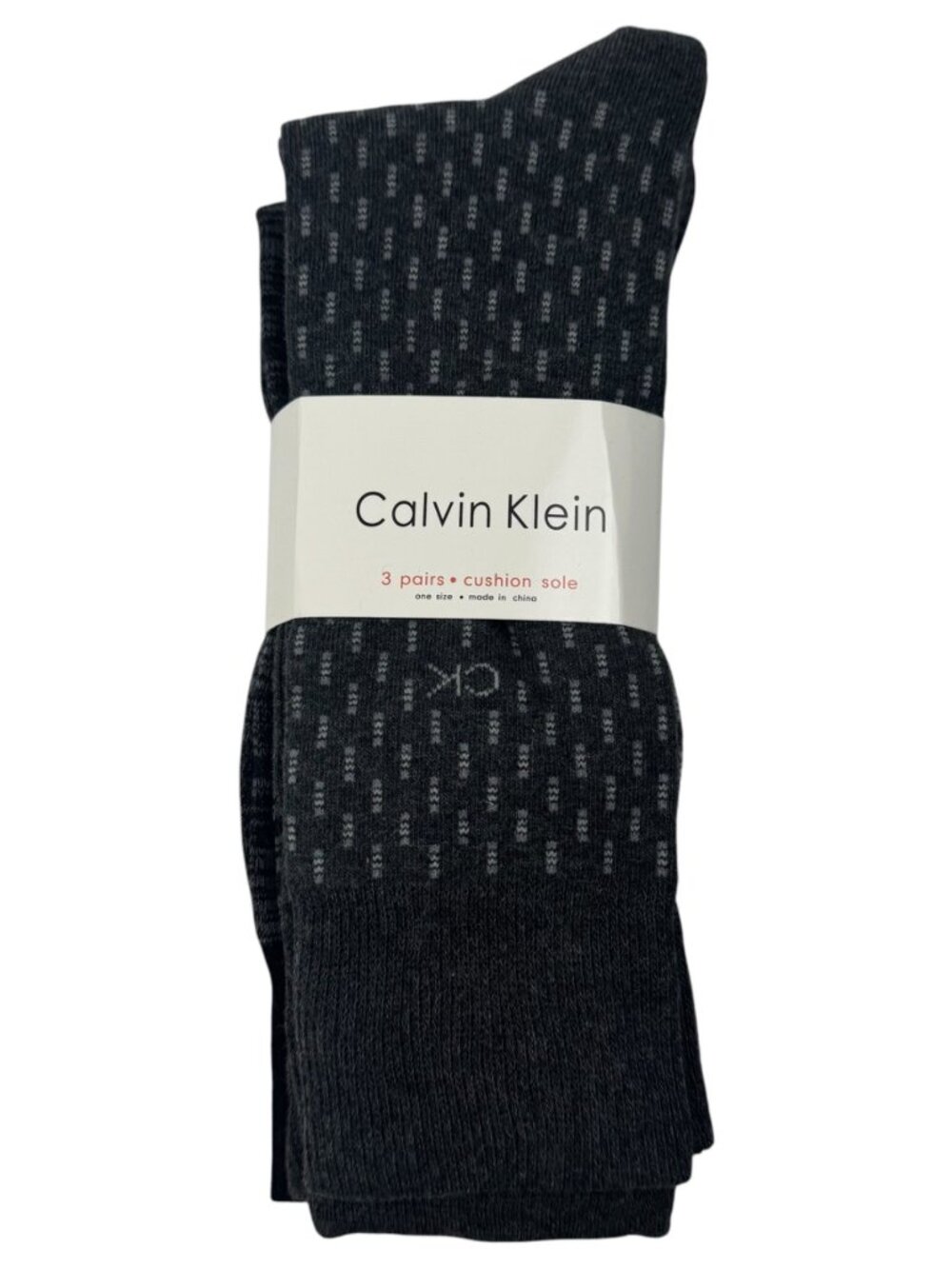 Calvin Klein NEW Dress Socks 3 Pairs Grey Combed Cotton Career Business